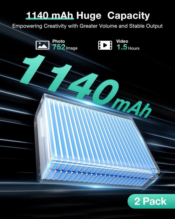 llano 2 броя батерии LP-E10 и 18 W бързо зарядно устройство Canon EOS