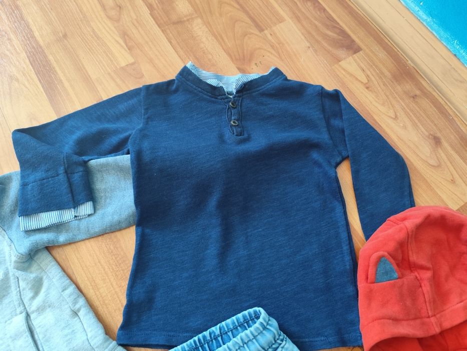 Lot băiat pantaloni, bluze, hanorac 92 cm
