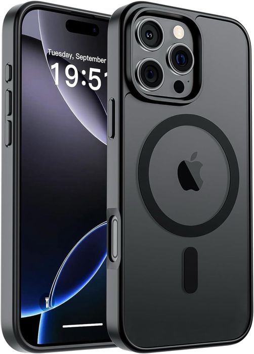 Husă iPhone 16 Pro MagSafe protecție completă cameră rezistent la șocuri – negru