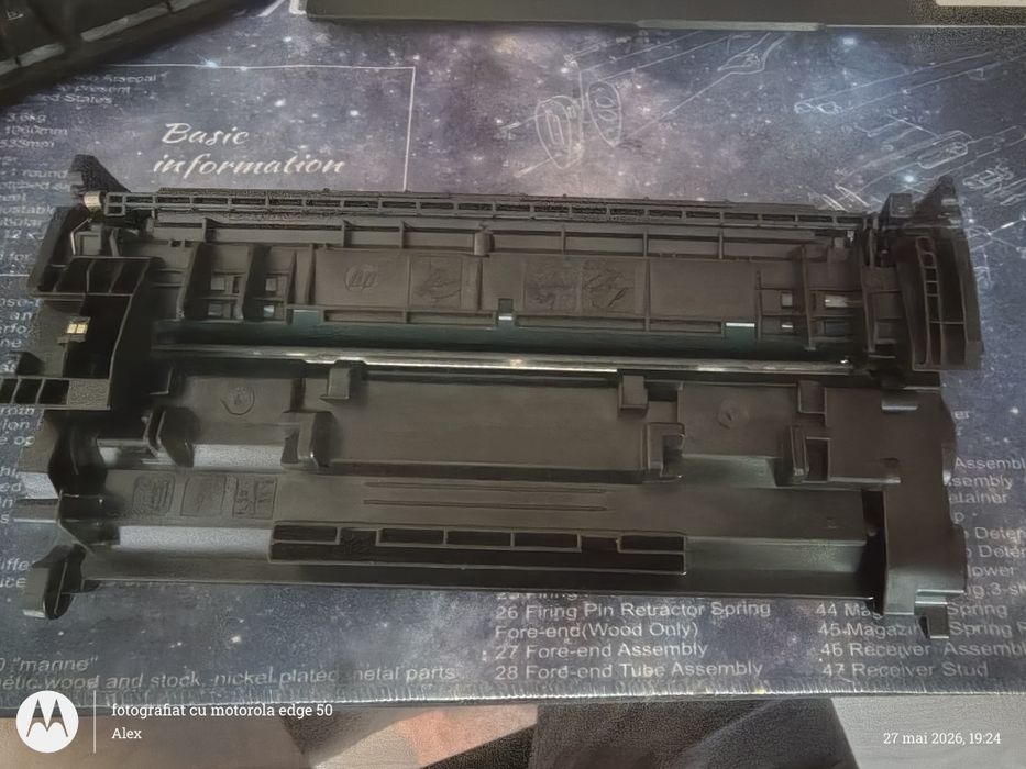 Cartuș Toner HP laserjet printer aproape gol, necesită reîncărcare