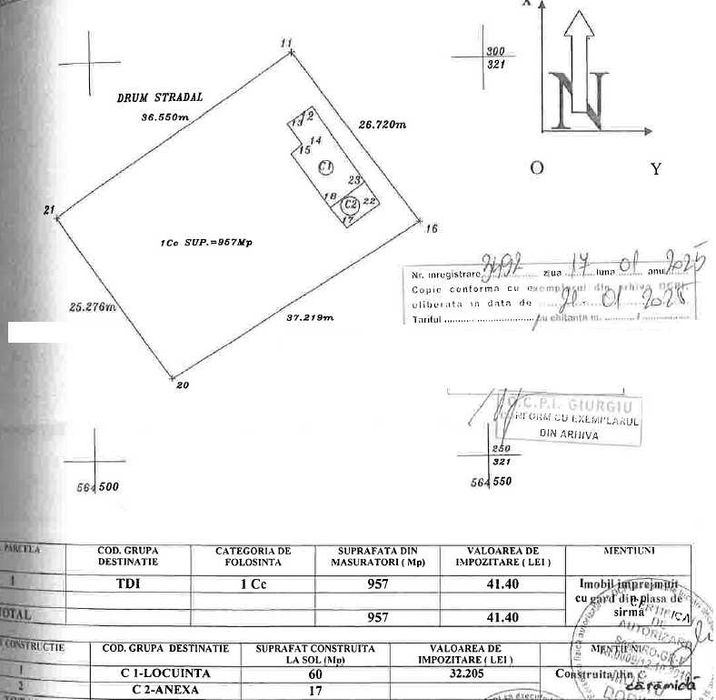 Casă de renovat/demolat + Teren 957mp (Ideal pentru investiție)