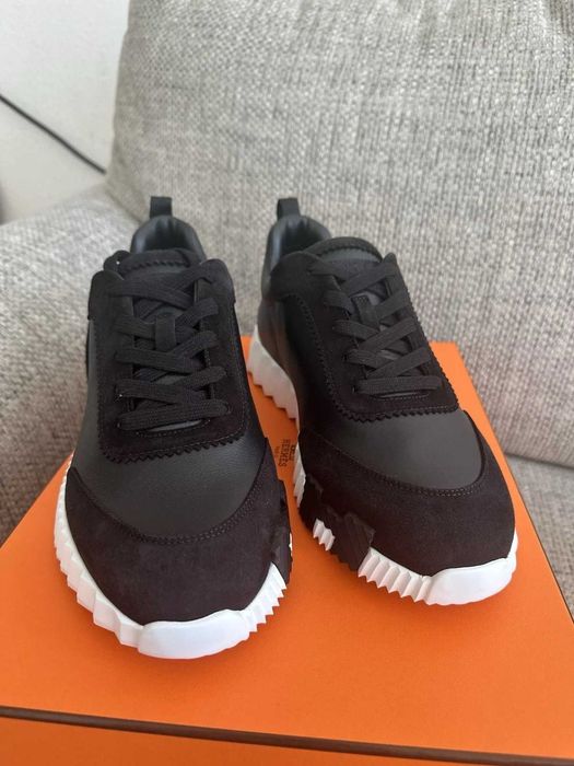 Hermes Хермес Paris Bouncing Sneakers Black and White (40-45 номер) LUX CLASS