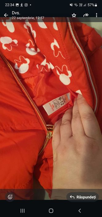 Combinezon George iarna fetita cu minnie