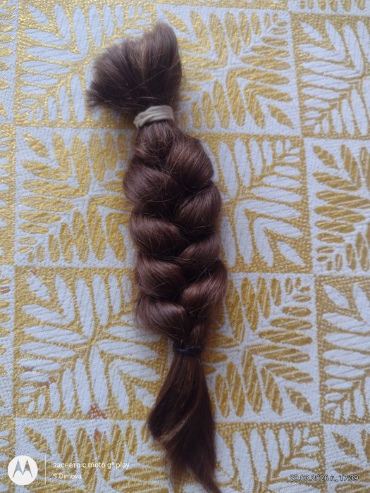 Естествена кестенява  коса