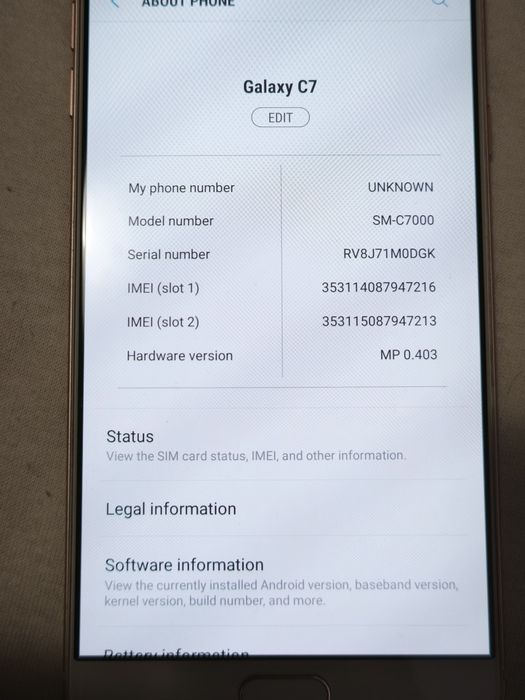 Telefon Samsung c7