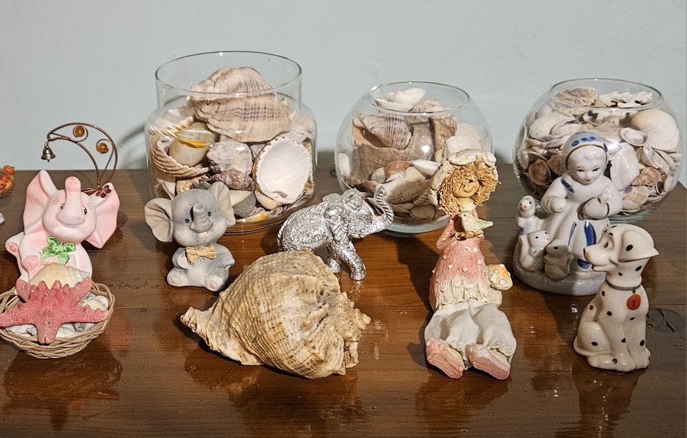 Декорации за дома: сувенири, свещници, миди, вази, ледарка