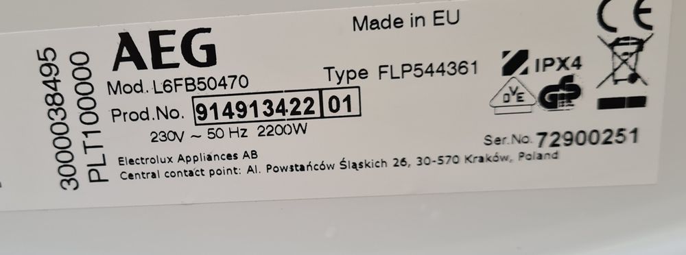 Пералня А+++ AEG PROSENSE series 6000 7кг/1400обр