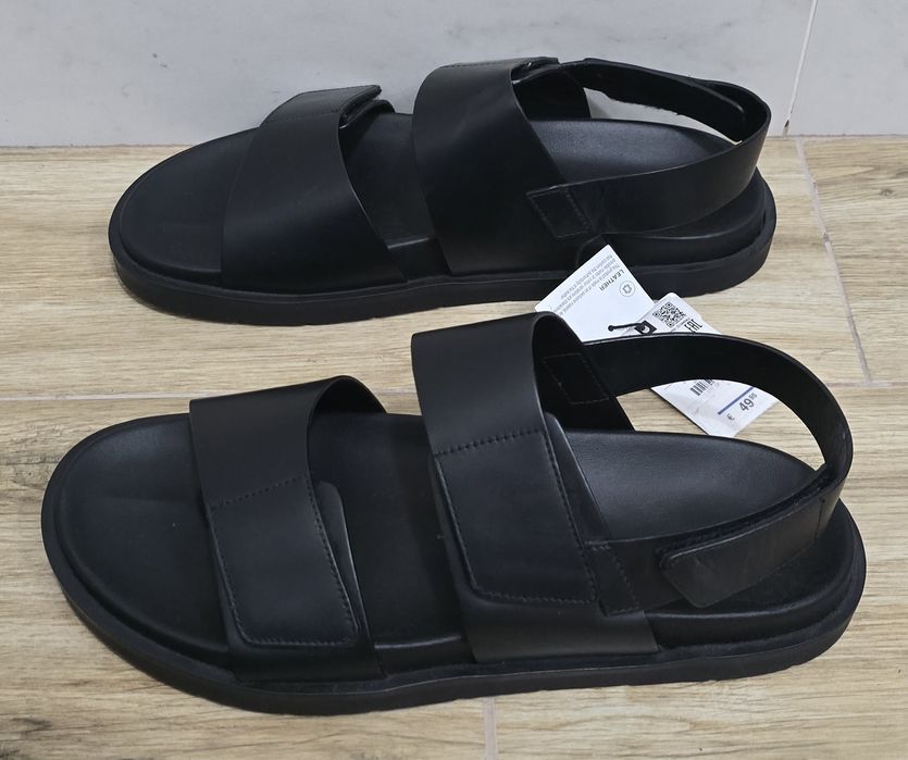 Sandale barbati negre piele naturala marimea 44