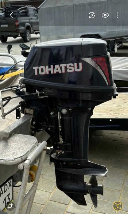 Tohatsu 9.9 с рычагом газа  / Срочная продажа