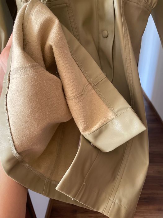 Зелена кожена рокля ZARA