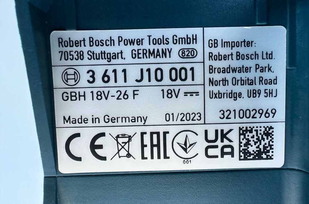 BOSCH GBH 18V-26 F - Безчетков перфоратор 2x18V 8.0Ah като нов!