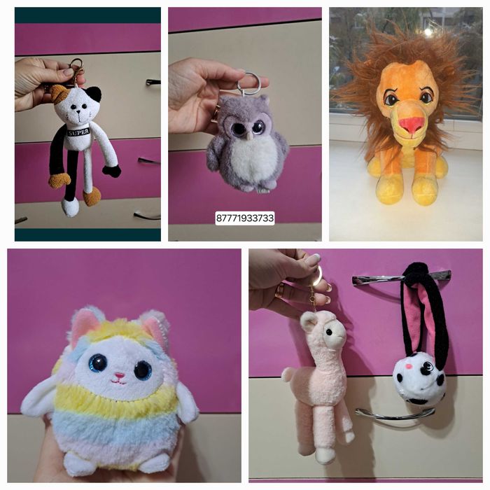 Игрушки,  мягкие,  вязаные..