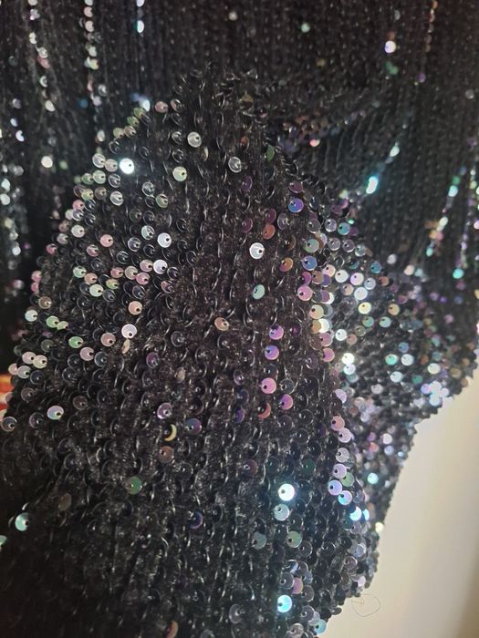 Rochie XXL catifea si paiete