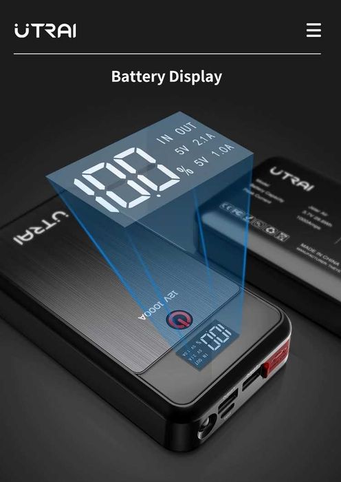 Starter / Robot Auto Pornire Masina UTRAI 8000mAh, Acumulator Extern