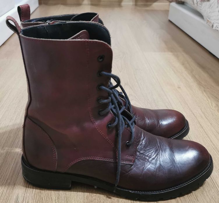 Ghete (botine) dama Pinko Dark Brown Leather 40 stare buna