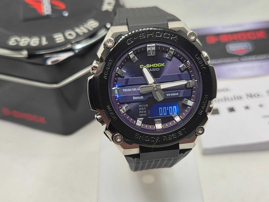 Ceas Sport  Barbati Casio  g shock GST B600 black rubber, Nou, Garantie 2 ani