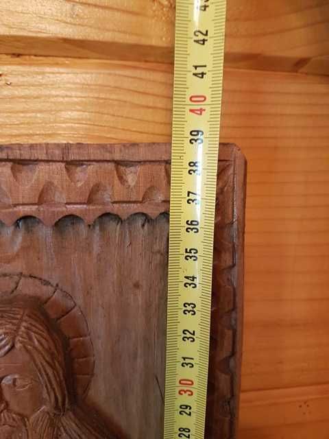 Vand Icoana veche scluptata in lemn