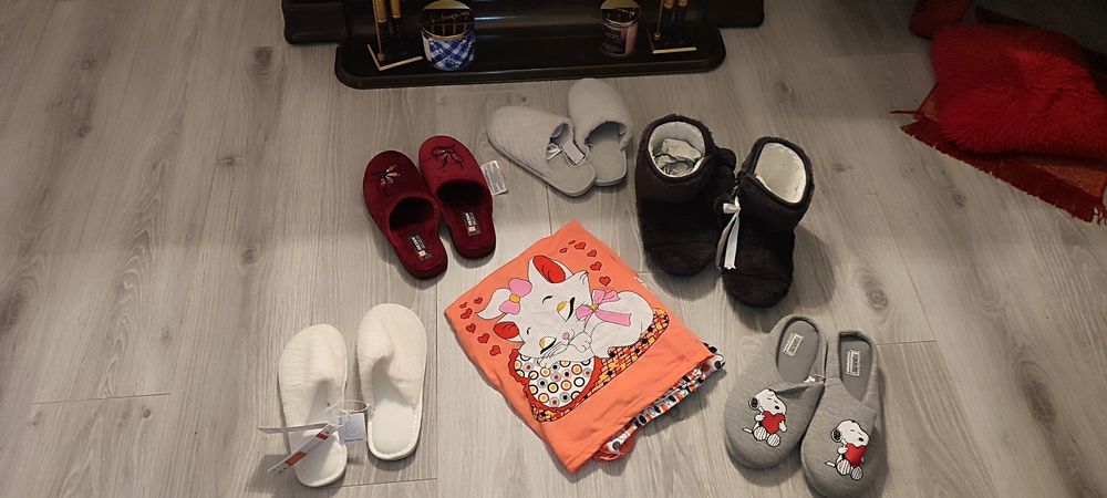 Papuci de casă din pluș, diferite culori, îmblăniți interior, 36-37-38