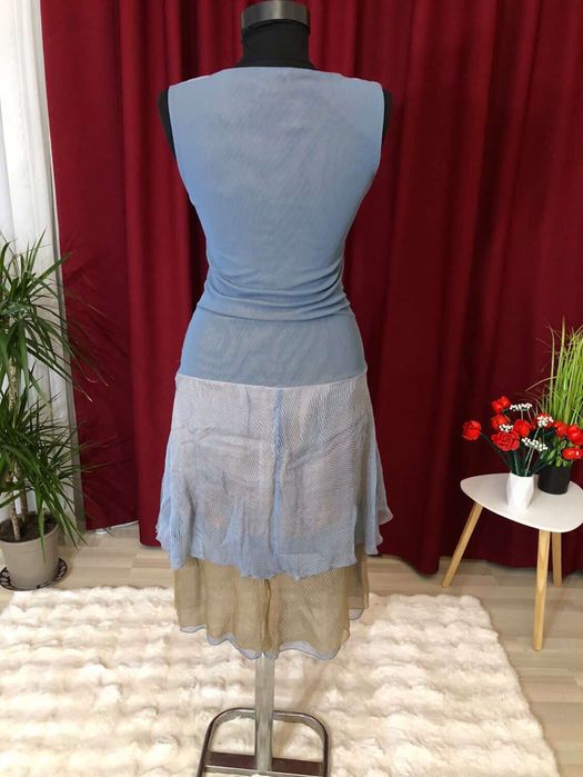 Rochie midi din matase naturala