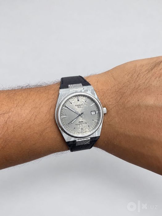 Tissot PRX Damascus Steel 38 мм — Powermatic 80, дамасская сталь
