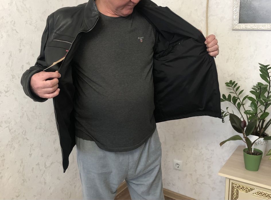 Кожаная куртка 80 тыс тенге