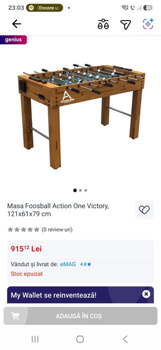 Masa Foosball Action One Victory
