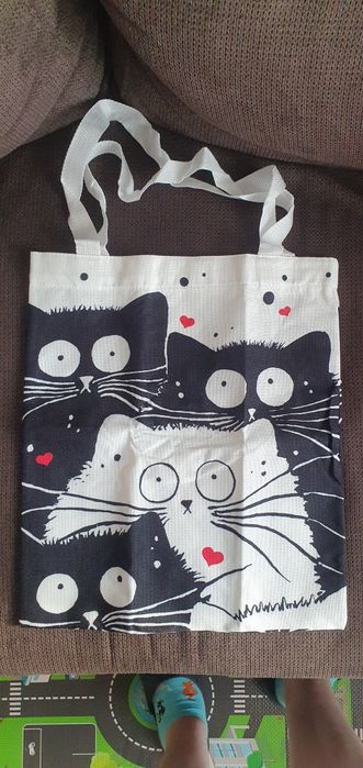 Чанта за многократна употреба с котки