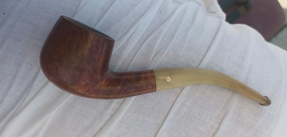 Toc pipe piele si pipa veche de colectie