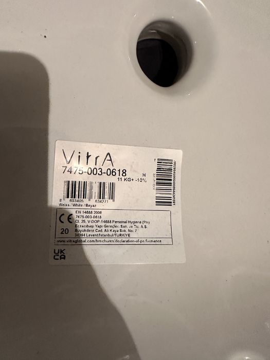 Раковина VitrA подстольная