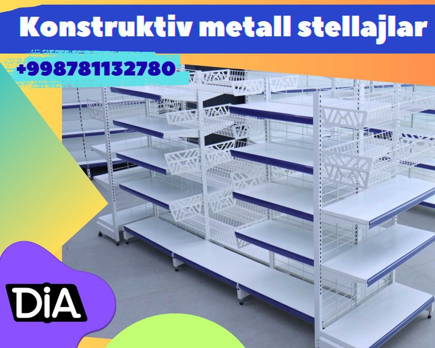 Стеллаж металлический сборный, konstruktiv metall stellajlar