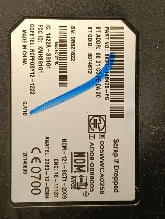 Модул BK2T-14B428-FG Ford SYNC 1 / SYNC 1.1 Bluetooth гласово управление
