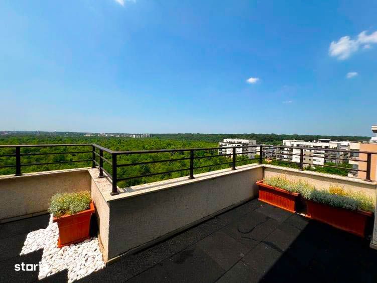Penthouse Lux 4 camere de inchiriat Baneasa | Lift privat | Terasa 360