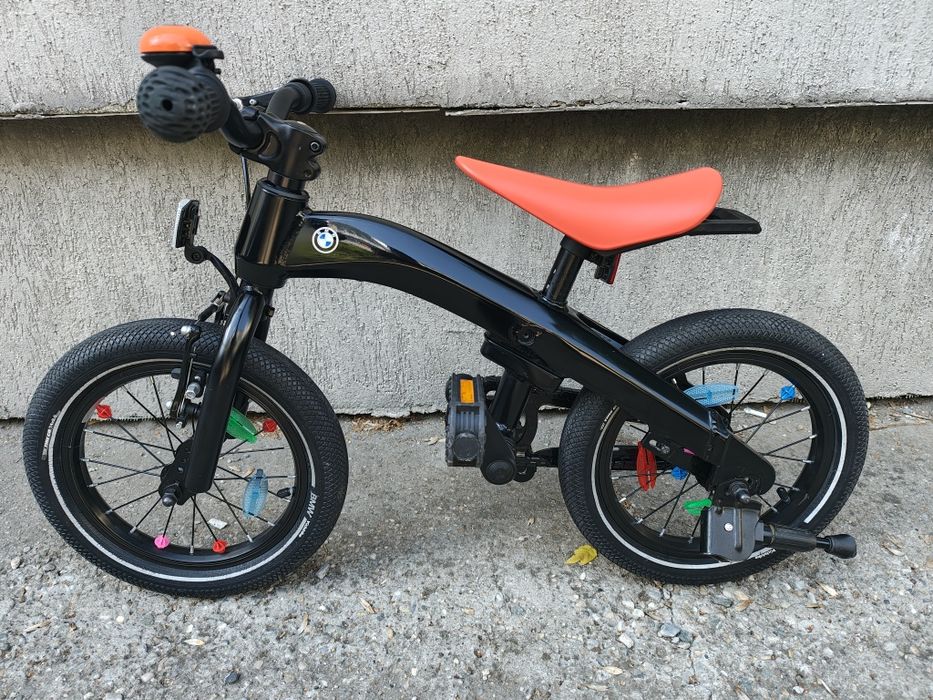 Bicicletă copii BMW Kidsbike 14 Zoll 2 in 1 negru model 2021