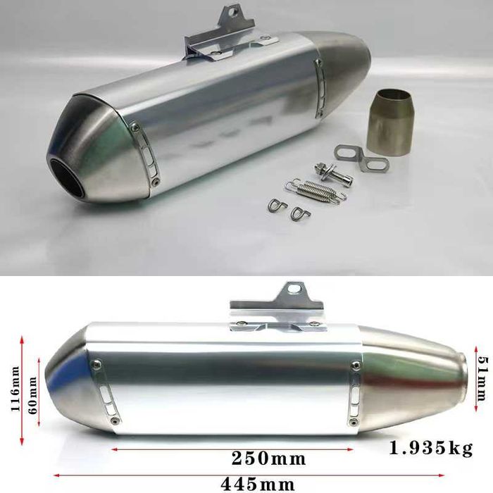 Универсално гърне за мотоциклет FMF 4T Дължина 445 mm Вход 51