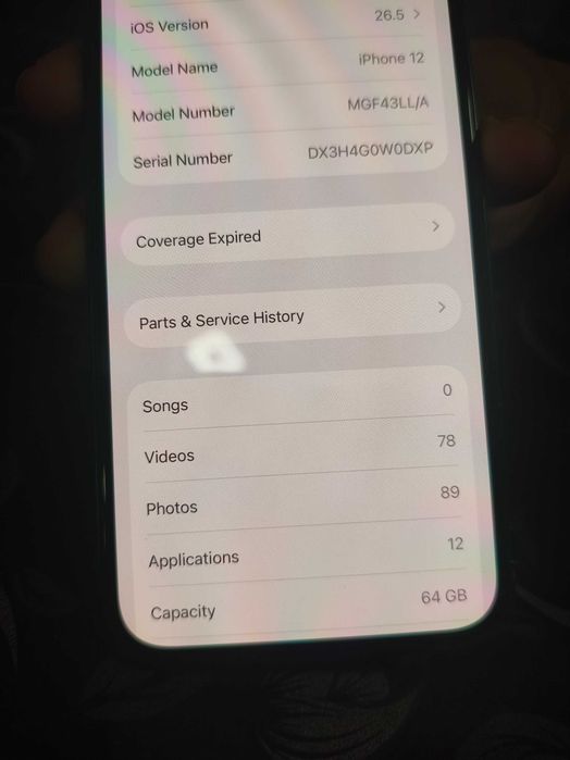 iPhone 12 batareya 100% 64GB