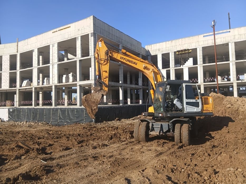 Услуги аренда экскаватор колёсный