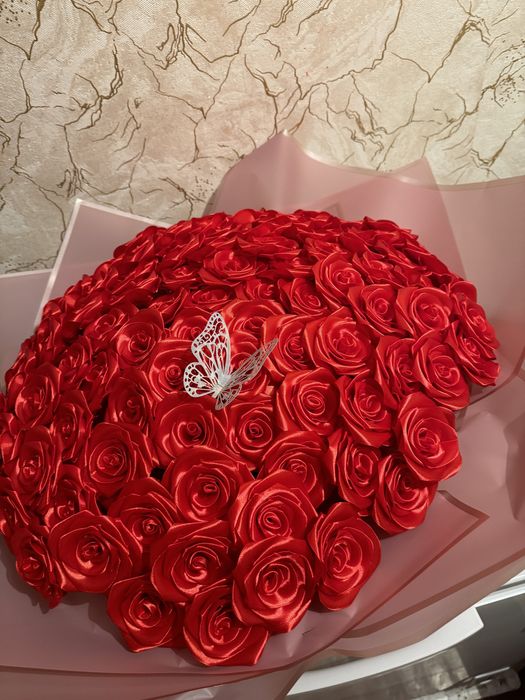 Букет из атласных лент