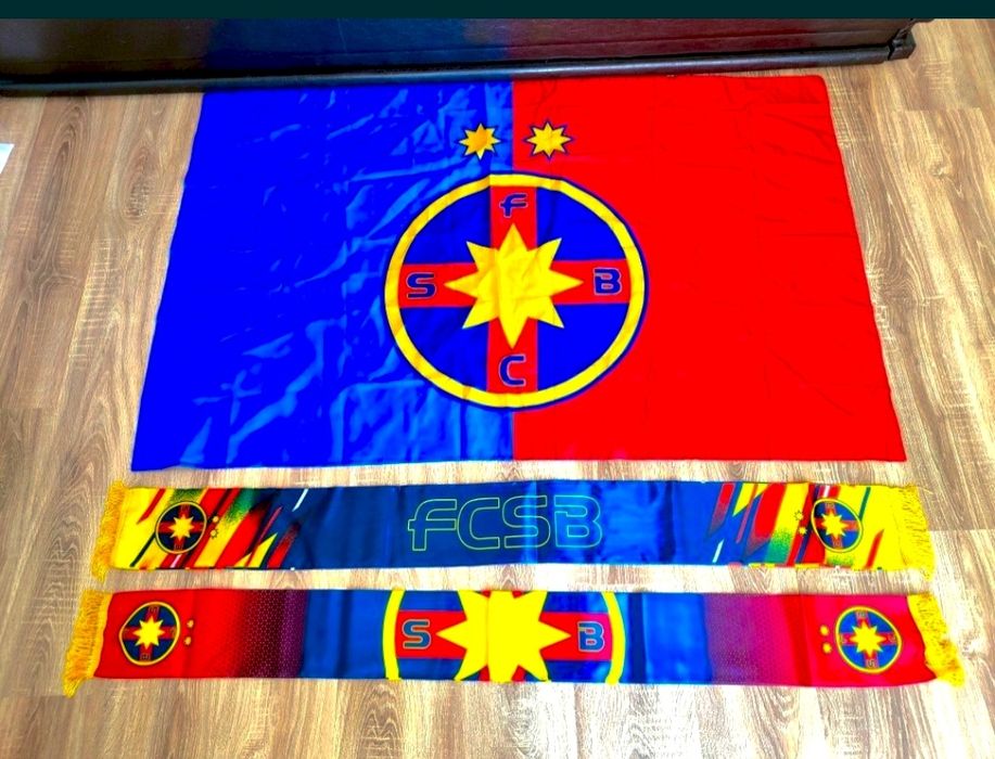 SET Steag FCSB 90x150 + Esarfa FCSB FC Steaua București