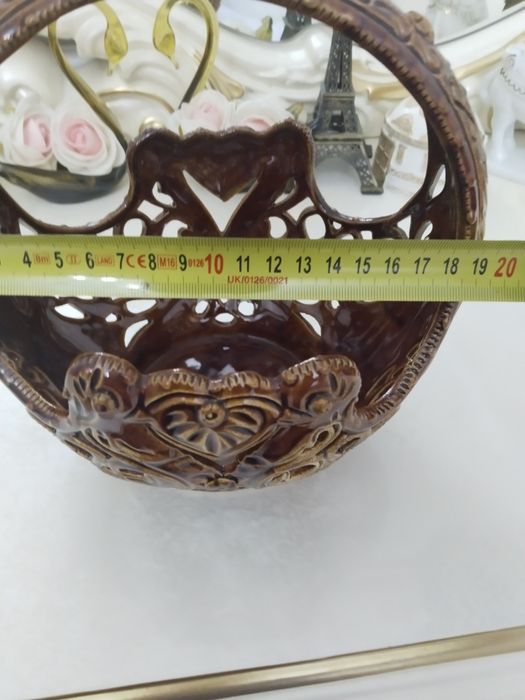 Ваза-корзина керамическая