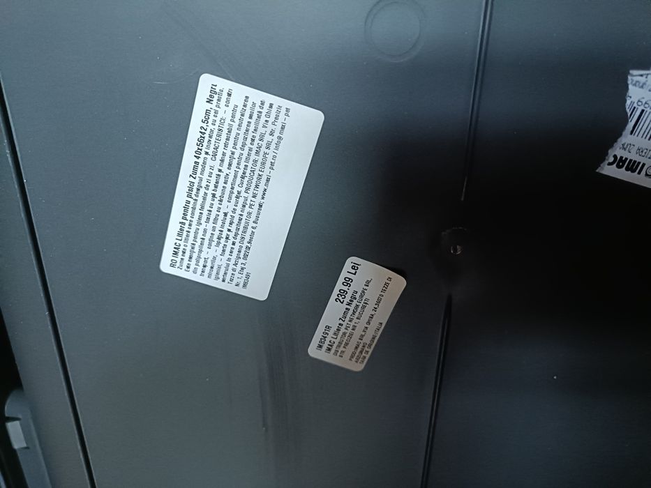 Litiera pisici Zuma 40x56x42,5 Negru