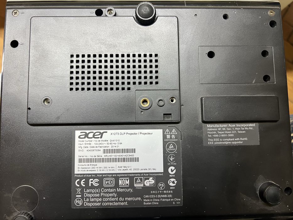 Проектор Acer X1273 DLP