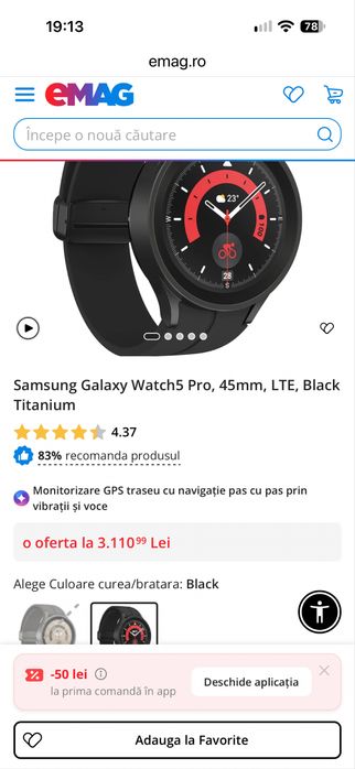 Smartwatch samsung galaxy watch 5 pro