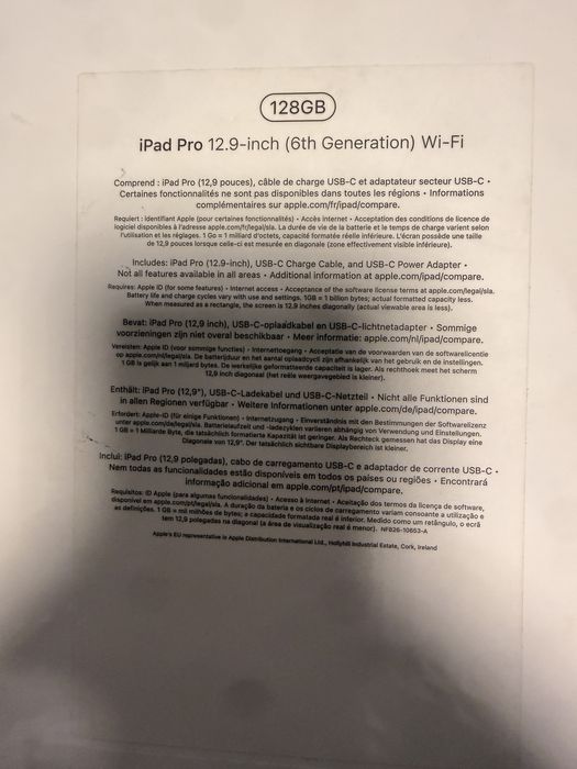 Apple iPad Pro 12.9" gen. 6, 128GB, Wi-Fi, Space Grey