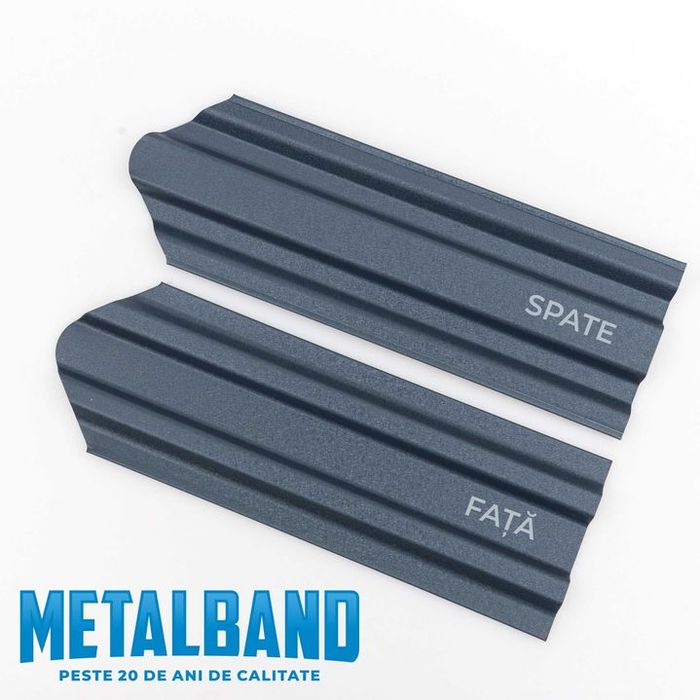 Sipca metalica vopsita mat maro ciocolatiu, caramiziu si gri de 0,45mm