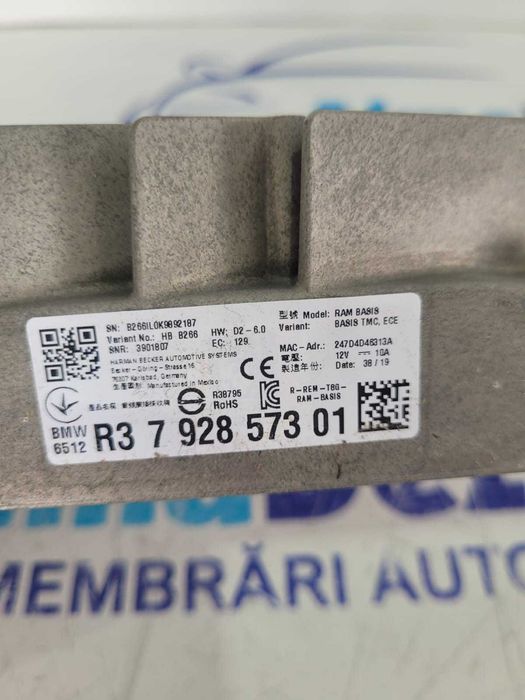 Modul RAM BASIS sistem multimedia BMW X3 G01 G02 20d XDRIVE pachet M 2021 cod 6512792857301