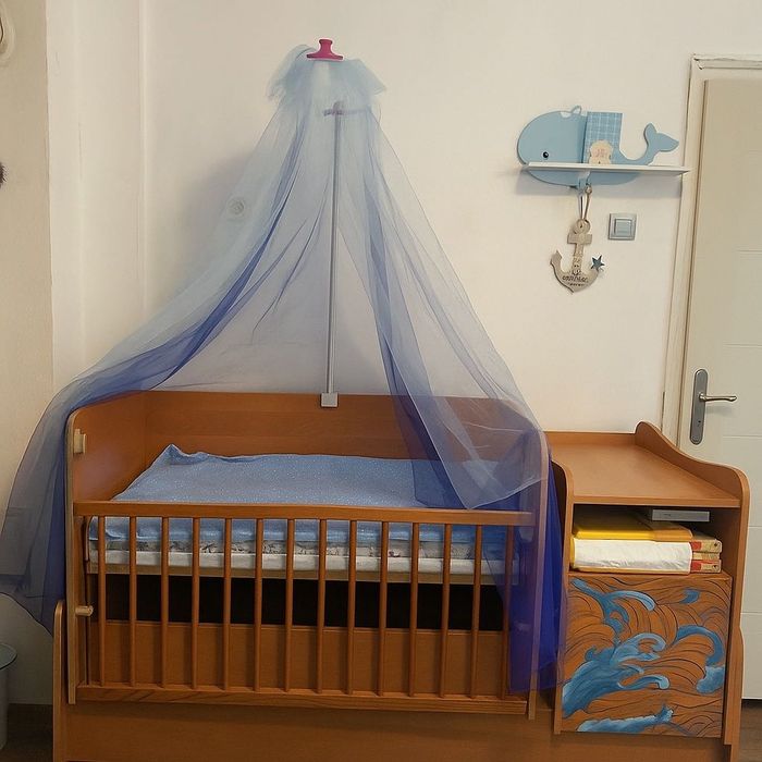 Детско бебешко лелго3в1рисувамо попоръчка с люлеещ механизъм повивалнк