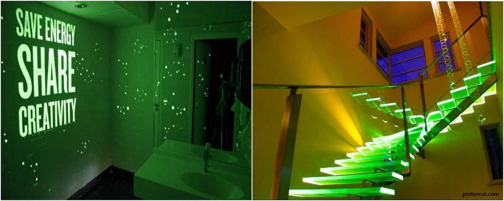 комплект светящихся фосфорных красок для декора стен и др. предметов