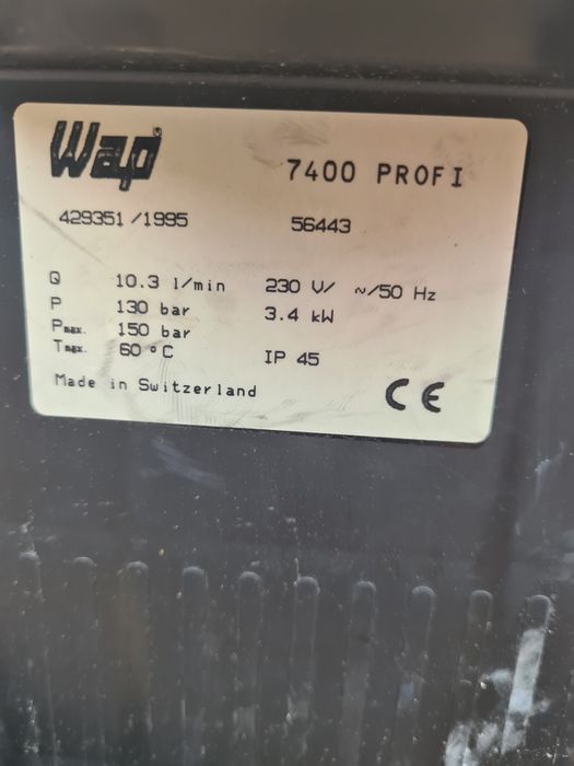 Wap 7400profi pompa de spalat cu presiune /damf 150bar
