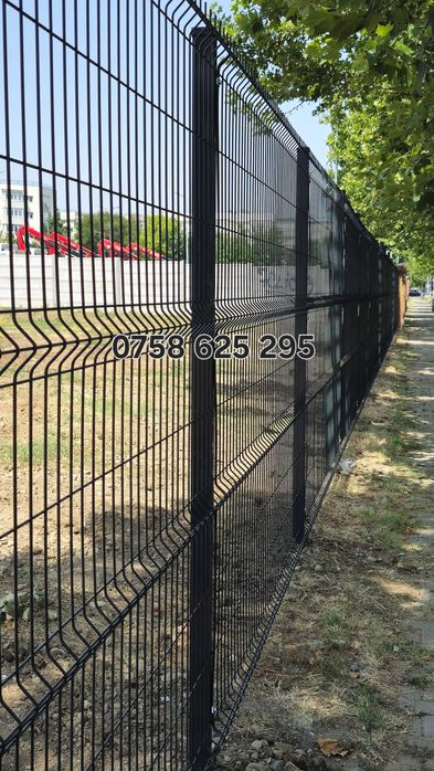 Panou bordurat zincat / plasa gard / plasa verde / gard gri antracit