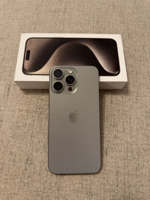 iphone 15 pro max natural titanium 256gb impecabil